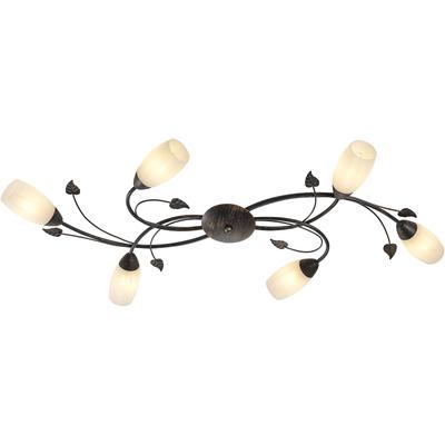 NOWA Deckenleuchte "VENEZIA", braun (rostfarben), H: 22cm, 1 Stk., Leuchten, Deckenlampe Wohnzimmer-Leuchte Schlafzimmer-Leuchte Flur Küche, Deckenleuchte