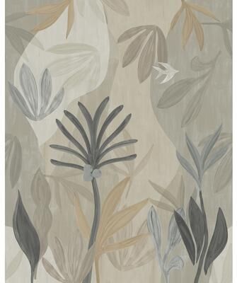York Wallcoverings Chambord Gardens Graphite and Carbon Wall Mural