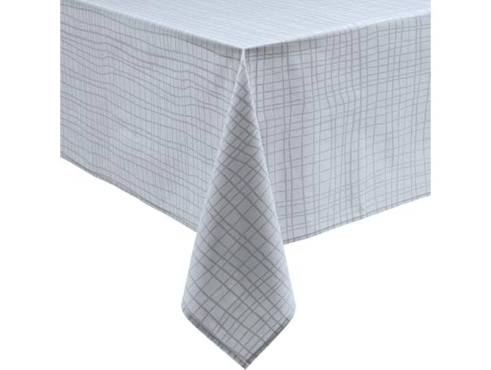 REDBEST abwaschbare Tischdecke Pasadena hellgrau Größe 110x140 cm, Tischläufer, Karo, pflegeleicht