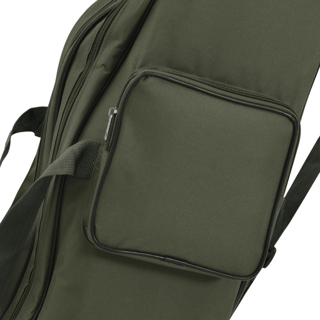 vidaXL Sac de canne à pêche vert foncé 160 cm tissu oxford