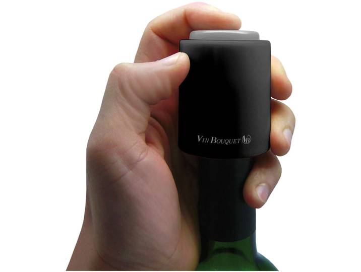 Weinaccessoires Wine & more Kunststoff B 5 cm - Farbe: Schwarz/Grau - Weinaccessoires