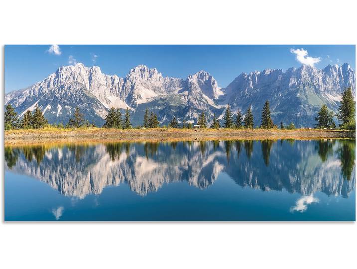 Wandbild ARTLAND Kaisergebirge Tirol , blau (farbe bild(er): blau), B:60cm H:30cm, Bilder, Wandbild, als Alubild, Leinwandbild, Poster in verschied. Grössen