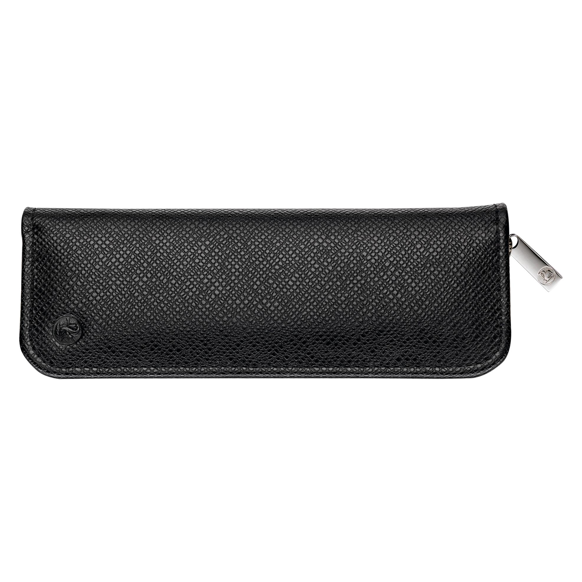 Herlitz Genarbtes Leder-Etui für zwei Schreibgeräte (958025)