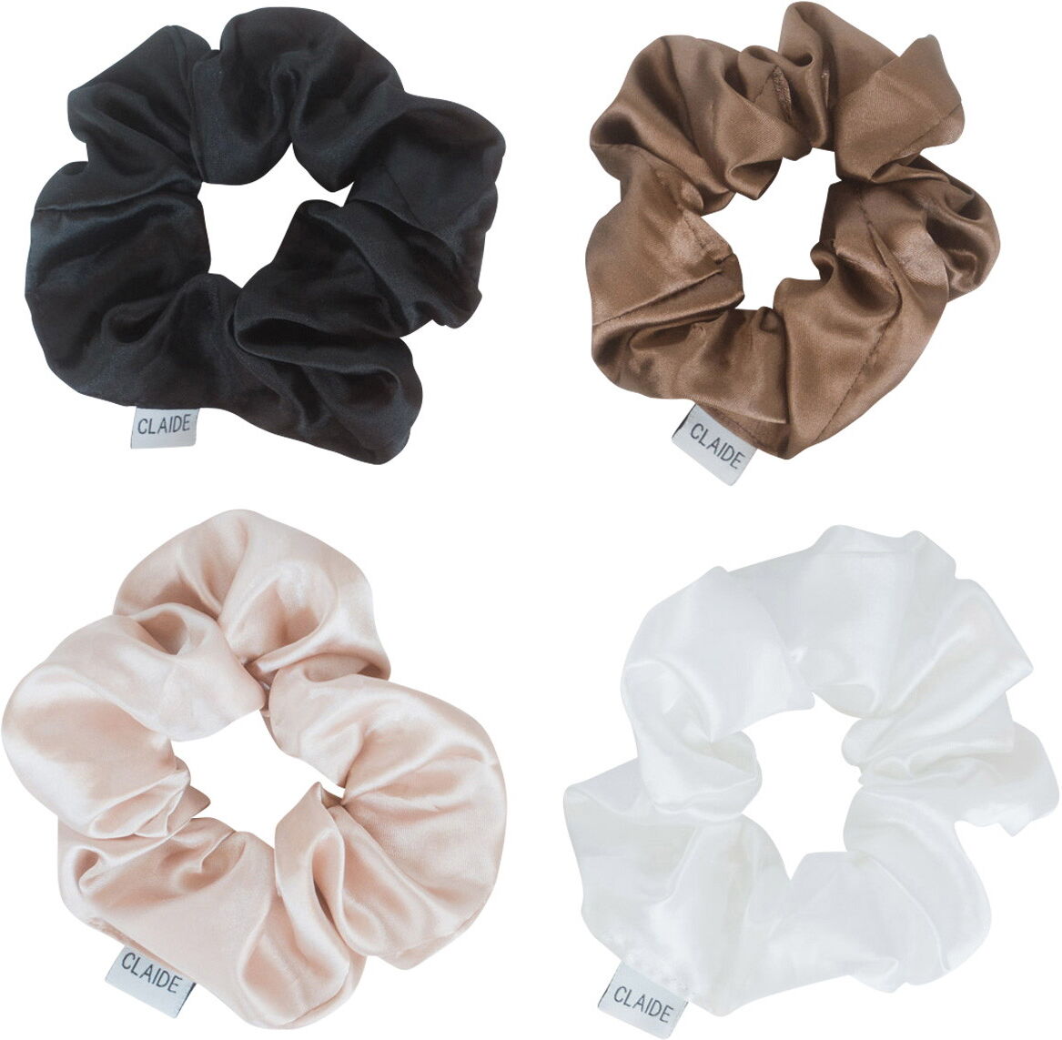 CLAIDE Scrunchies Classic 4er Bundle
