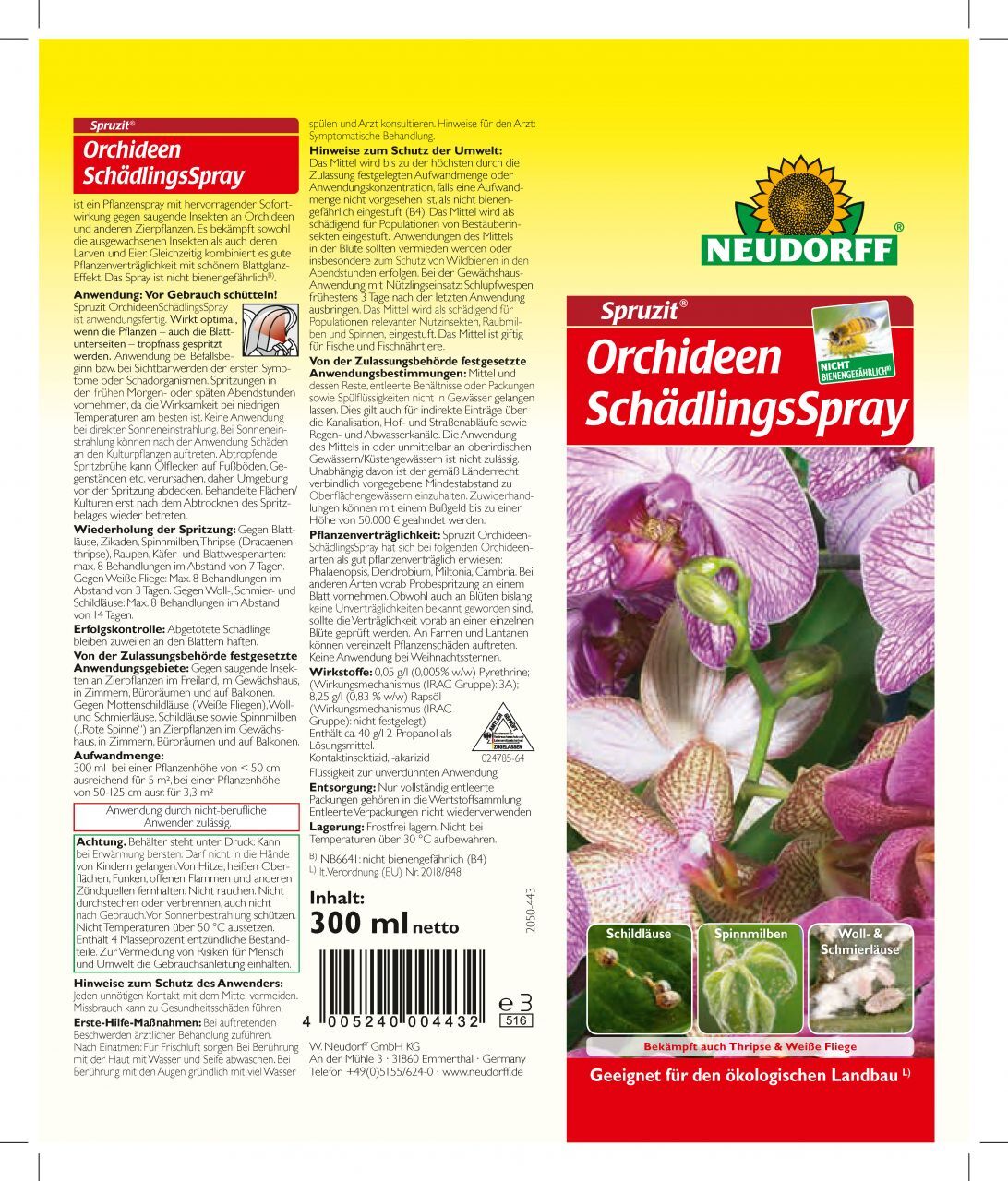 Neudorff Spruzit Orchideen-Schädlingsspray 300 ml