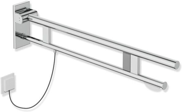 Hewi System 900 Stützklappgriff 900.50.14140 Ausladung 900 mm, Edelstahl verchromt, rechts
