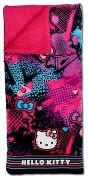 Sanrio Hello Kitty Slumber Kitty Cloud Touch Sherpa Slumber Bag 27×56 Inches