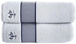 Brooks Brothers Fancy Border 2 pcs Bath Towels