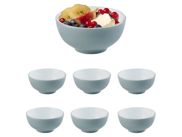 Bol Snug set de 6 Ø 12cm Bleu/Bleu