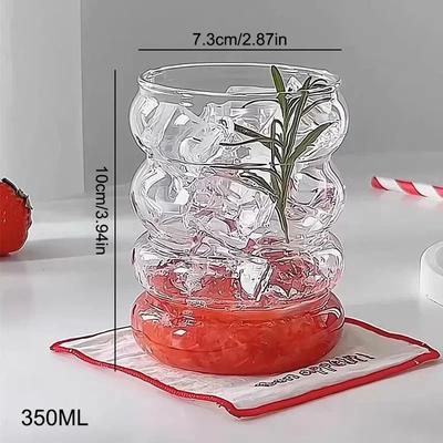 Uplifted Goods Pure Clarity Four Circle Glass Cup 1pc 11.8 Oz.