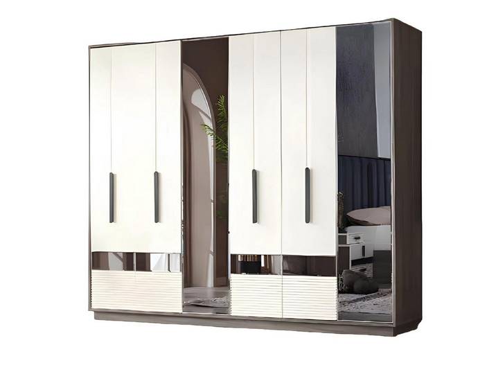 JVmoebel Kleiderschrank Luxus Kleiderschrank aus edlem Holz mit geräumigen Fächern (Kleiderschrank) Made in Europa