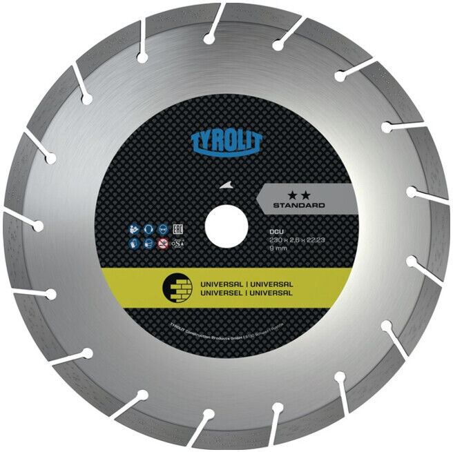 TYROLIT Disque de tronçonnage diamanté STANDARD** Universel, ⌀ disque : 180mm (467446)