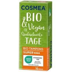 COSMEA Tampons Bio-Baumwolle Super (16St)