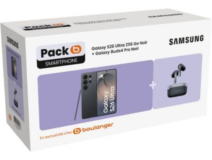 Samsung - Smartphone Pack S26 Ultra 5g 256 Go Noir + Buds4 Pro Noir