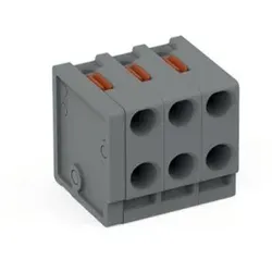 Wago 252-303 2-Leiter-Federleiste,Drücker,PUSH WIRE®,grau 252303  - 100 Stück