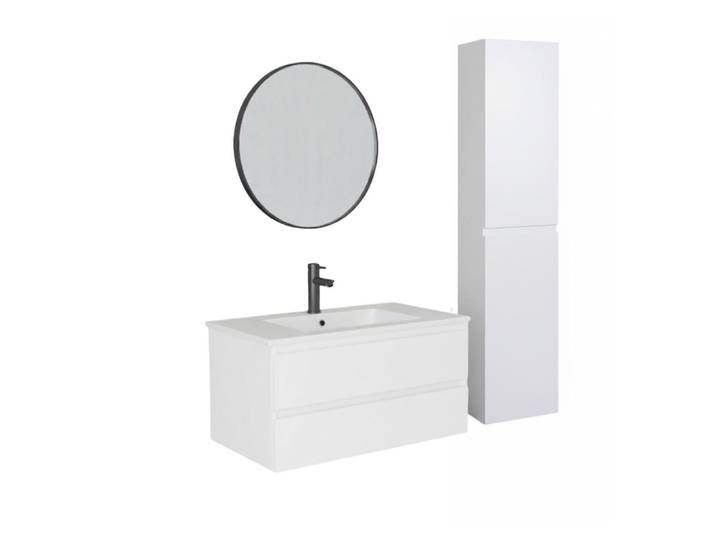 Ensemble meuble simple vasque 80cm