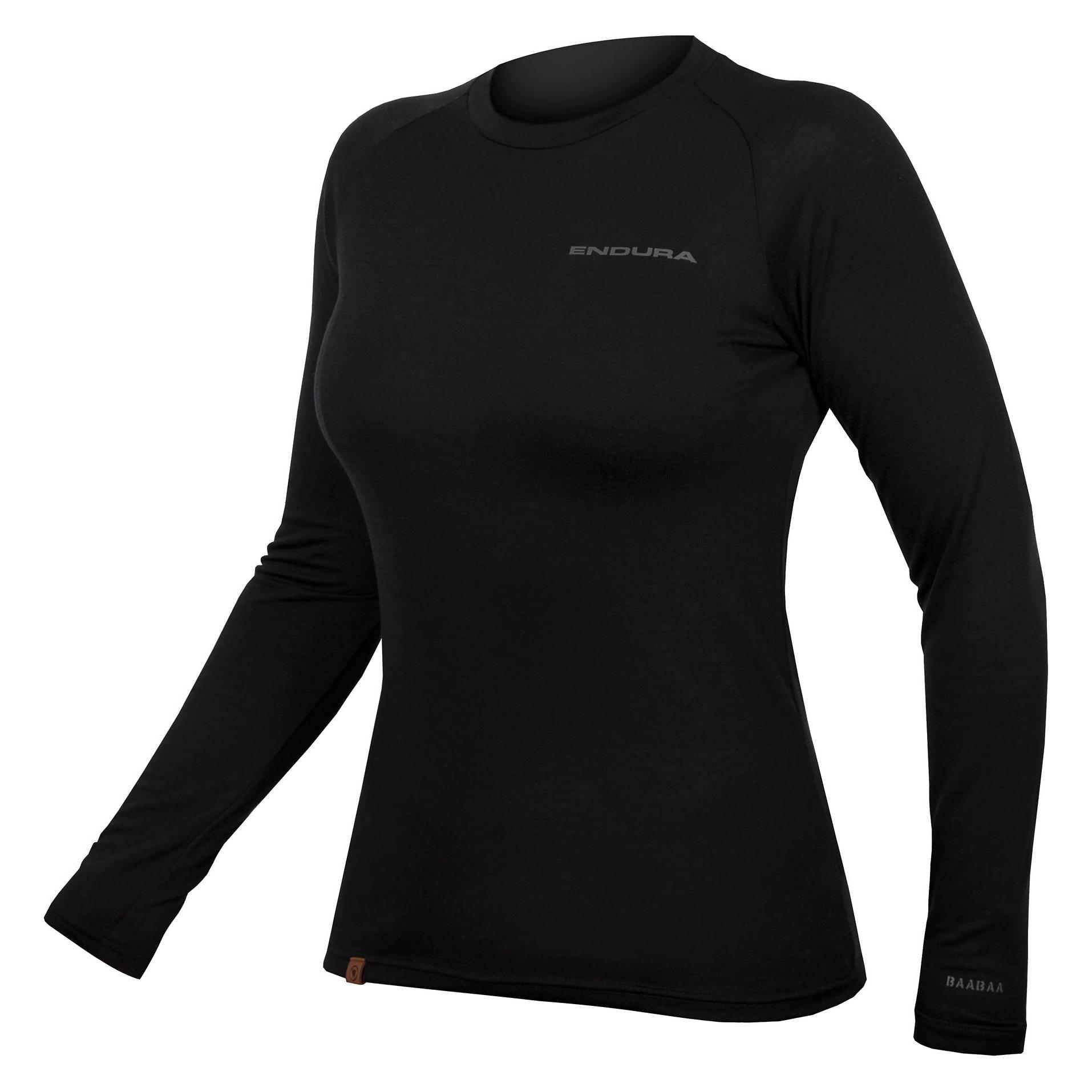 Endura Damen BaaBaa Blend Baselayer (langarm) (XL) (E6165BK/6)