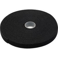 Klettband auf Rolle, 10 Meter Rolle, Kabelführung schwarz, 15mm breit