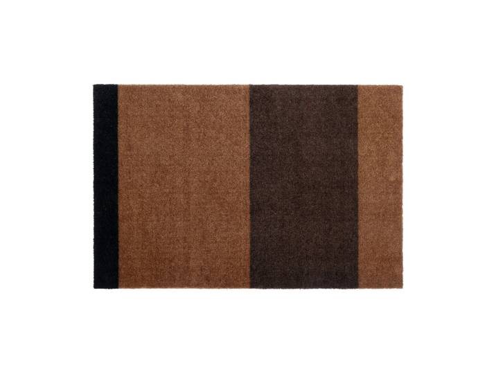 tica copenhagen Stripes paillasson horizontal Cognac-dark brown-black, 60x90 cm