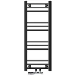 BADHEIZKÖRPER Sahara 300x800 mm Anthrazit gerade mit Ventil Eckform