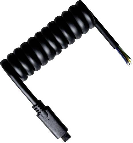 BKL Electronic USB-C Kabel USB-C, offene Kabelenden 1m Schwarz 10080175