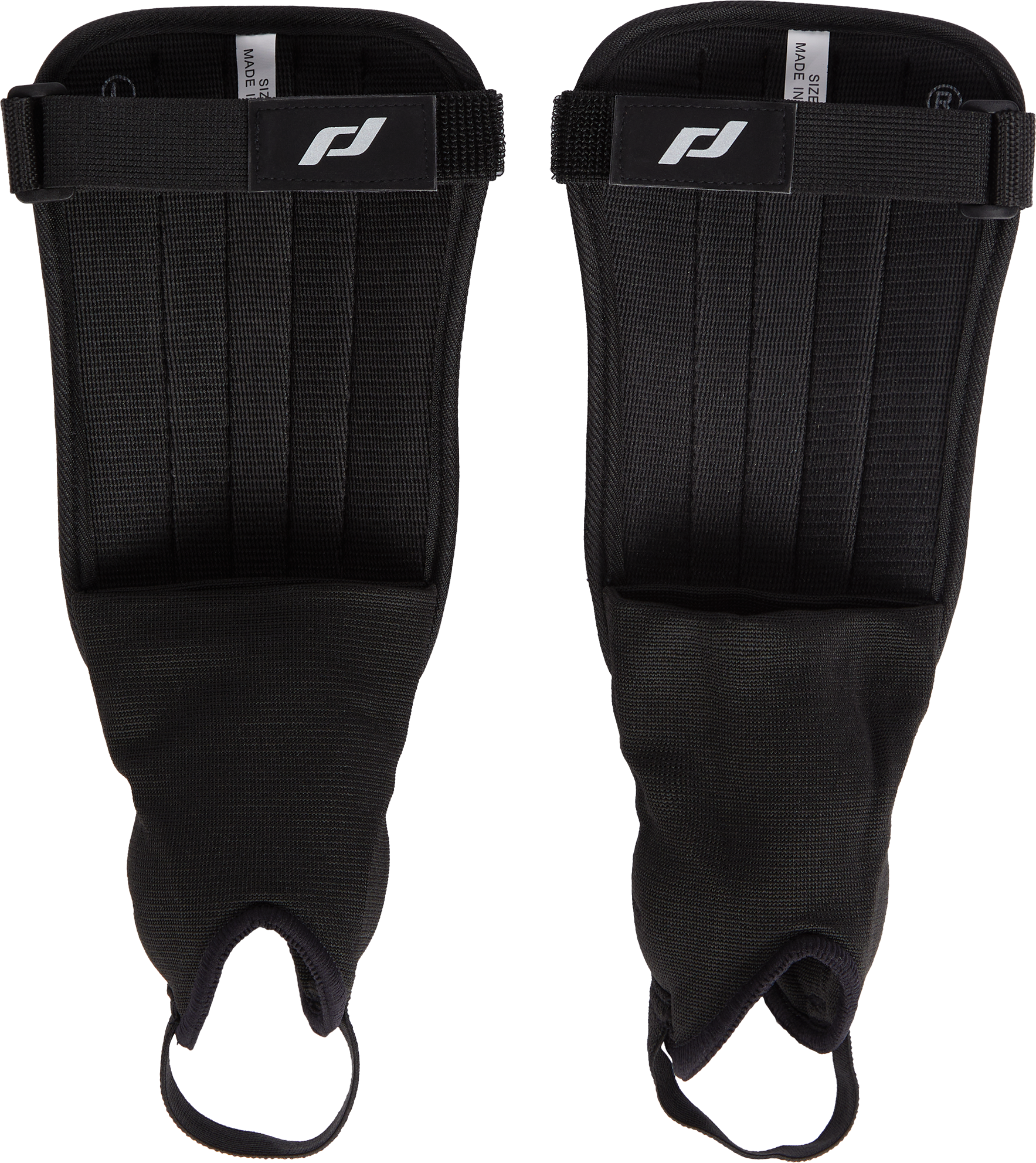 Fußball Schienbeinschoner PRO TOUCH "Force 500 FS", Gr. L, schwarz-weiß (schwarz, blau, withe), Funktionsmaterial, Protektoren Fußball Schienbeinschoner, für Fußball, Funktionsmaterial, mit Klettverschluss