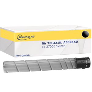 kompatibel für Konica-Minolta, TN-321K, A33K150, 27000 Seiten, schwarz Kompatibler Toner
