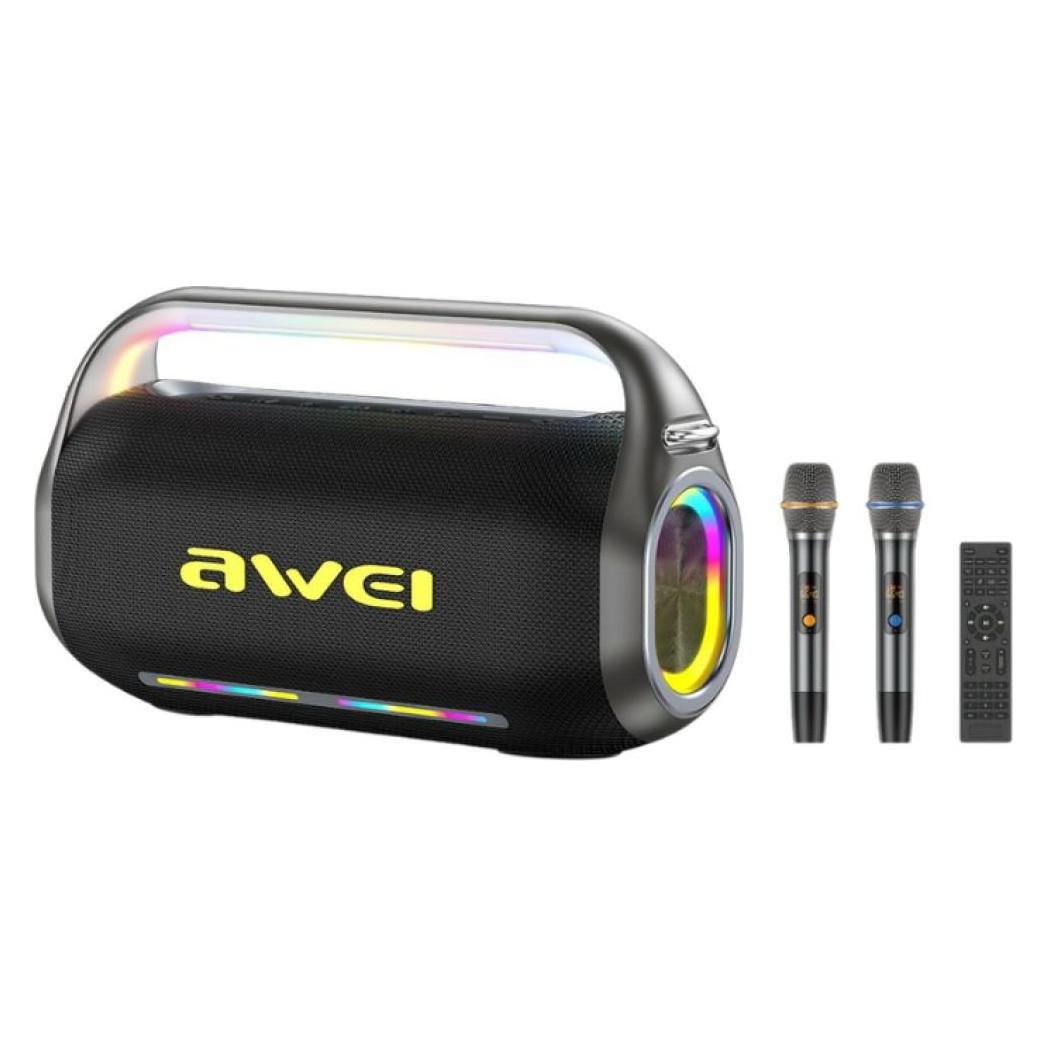 Awei Portable Wireless Speaker KT20 400W Bluetooth 5.3 with Karaoke Set Black (8 h) (KT20)