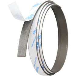 Neodym Magnetband, selbstklebend, extra stark 10 mm | 480 g/cm2 | 1 m | 1,5 mm, Neodym, Kautschuk, schwarz, grau