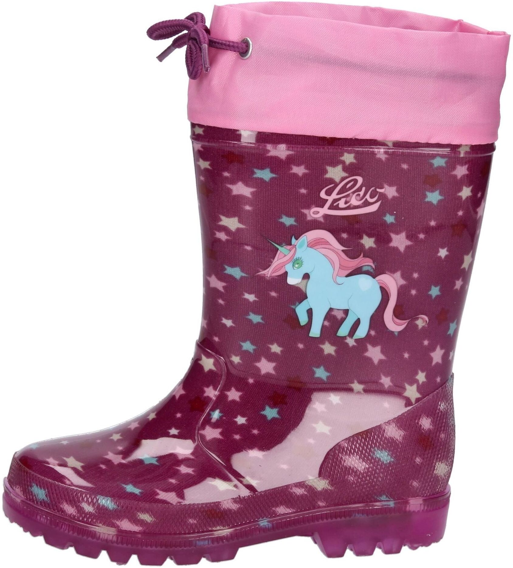 Gummistiefel LICO "Stiefel Power Blinky", Mädchen, Gr. 20, lila, Synthetik, Schuhe Gummistiefel lila 20