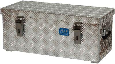Transportkiste, Aluminium-Riffelblech, mit Fangbänder, 37 l