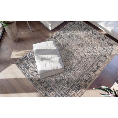 Teppich ME GUSTA "Faye 925", bunt (multi, schwarz), B:150cm H:6mm L:230cm, Polyester, Teppiche, Teppich, Flachgewebe, gedrucktes Motiv, Wohnzimmer