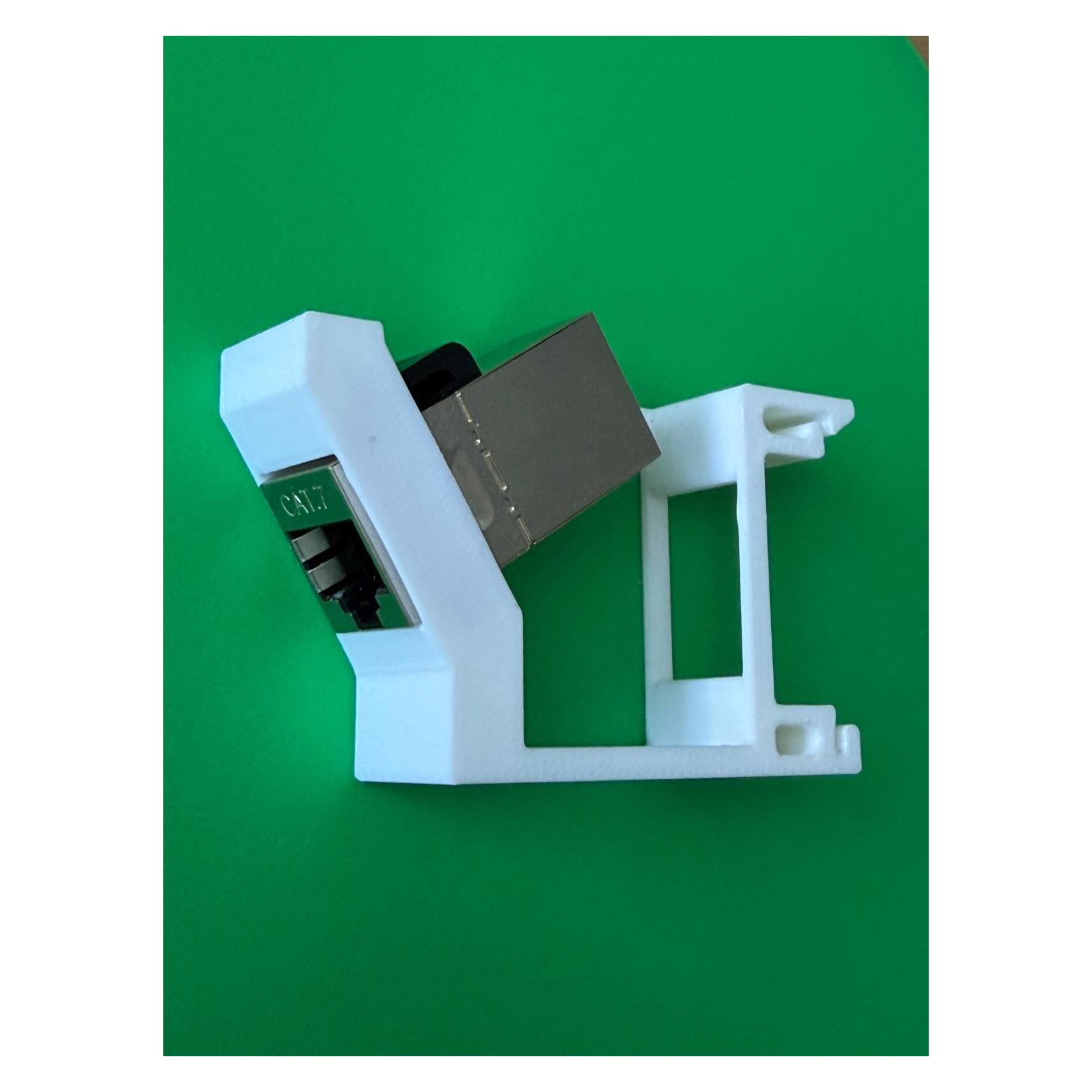 Soixx Hutschienenhalter Keystone Modul RJ45 Netzwerk Cat6 Cat7 Cat8 DIN Rail Adapter (Keystone Modul) (72234954)