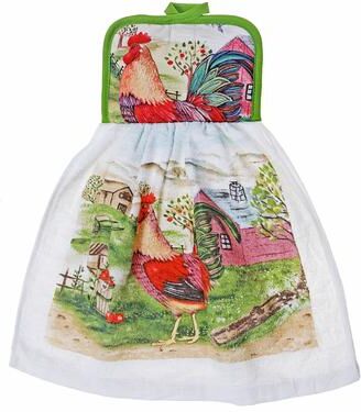 IH Casa Decor Tie Hand Towel Roosters - Set of 2