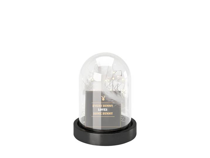 Playboy Led-Dekoleuchte Playboy, Schwarz, Metall, Kunststoff, Glas, 12x22.4x12 cm, Lampen & Leuchten, Innenbeleuchtung, Dekoleuchten, Dekoleuchten