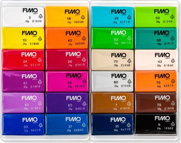Fimo Soft Ler Colour Pack, 24x25 G, Basic