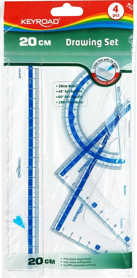 Keyroad geometrische set, transparant plastic, KR971247