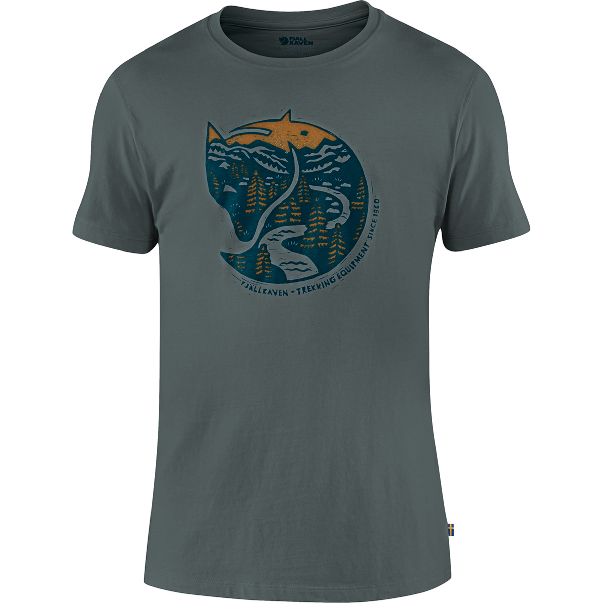 Fjällräven Arctic Fox Herren T-Shirts grau Größe XS Lifestyle Hautfreundlich