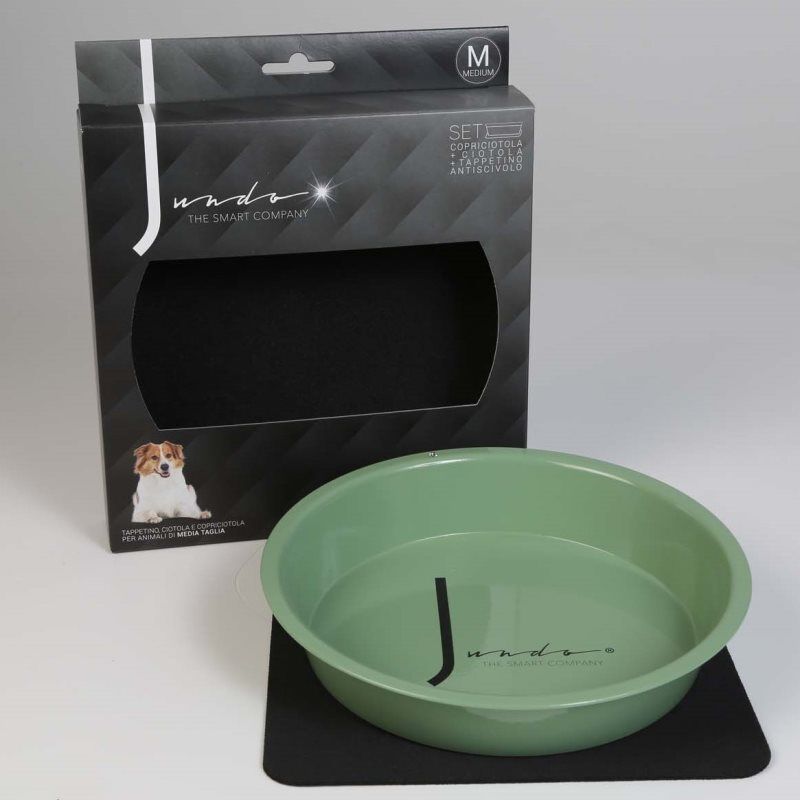 Jundo PROMO FINE SERIE !!! Ciotola per Cani in Alluminio Verde Salvia S 250 ml