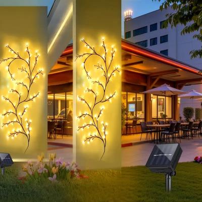 Discount Dollar Deals Solar Willow Vine Light Outdoor Waterproof, String Fairy Light, Different Modes, Garden Balcony Wall DIY Decorations 72leds