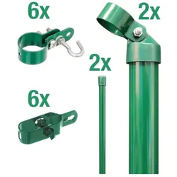 Alberts® Maschendraht Zauneck-Set zum Einbetonieren Grün 800 mm