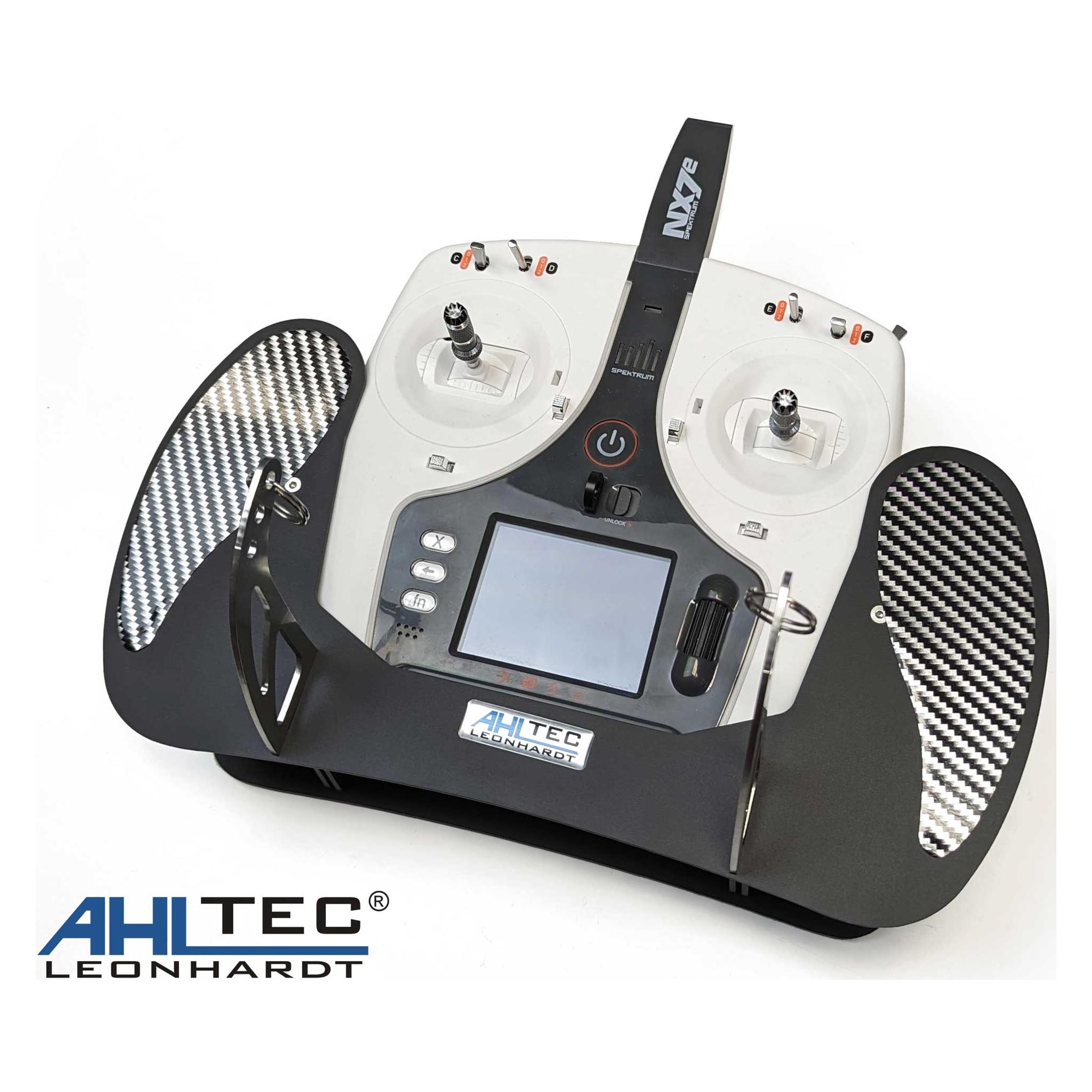 AHLtec Senderpult Spektrum NX7e black mit Standard Senderpultbügel, ohne Handauflage (SPNX7EB-EDB-ohne)