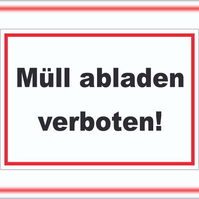 HB-Druck Müll abladen verboten Aufkleber A2 (420x594mm)