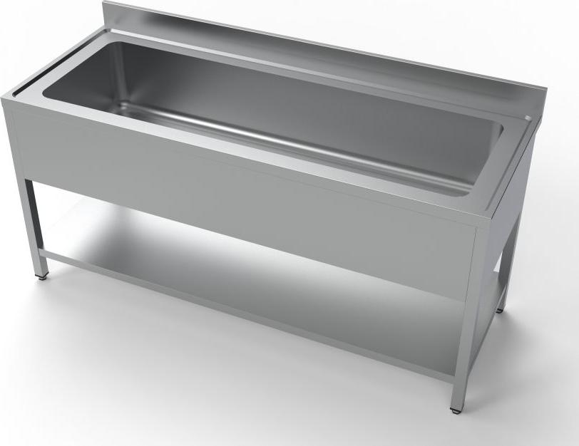 Combisteel Spültisch 1 Becken mit Grundboden Aufkantung 1800x700x850mm