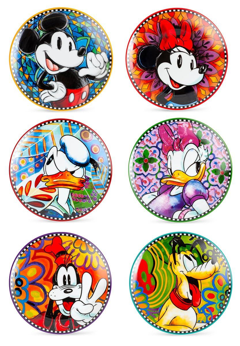 Disney Forever & Ever dessertborden van porselein, 6 stuks, 19 cm