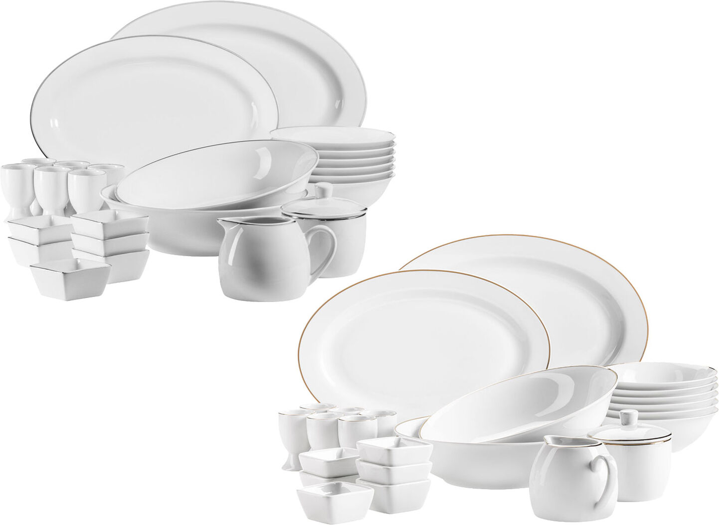 MÄSER Geschirrset »Professional Dining«,  mit Goldrand, 24-teilig