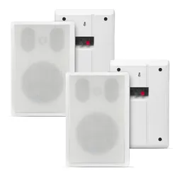 Pronomic FLS-540E WH Paar Flatpanel Wandlautsprecher Box weiß 2x Set
