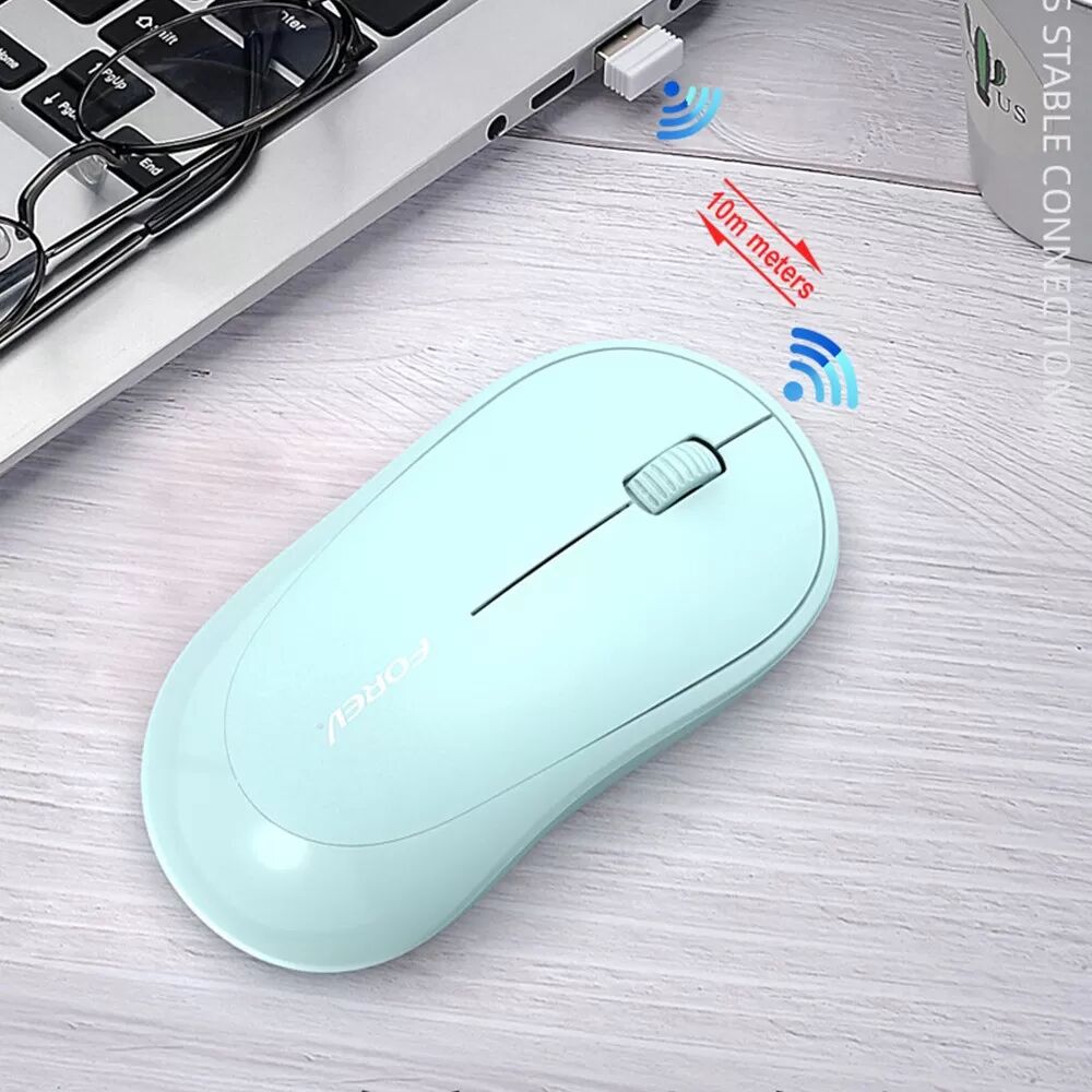 INF Tragbare 2,4-GHz-Funkmaus mit USB-Empfänger, 1200 DPI Optische Maus für Laptop Blau