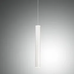 Prado LED Pendelleuchte im Röhrenstil mit Ober- und Unterlicht in Weiß dimmbar von Fabas Luce