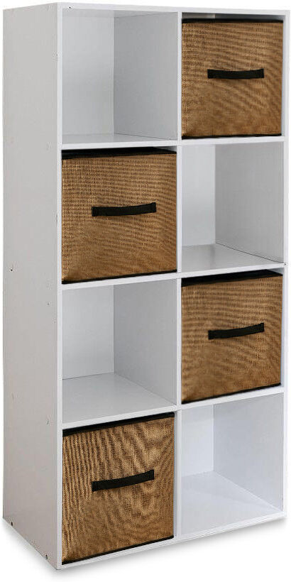 Rebrilliant Northville 61 cm W Cube Bookcase Natural/Brown (8 Shelves) 121cm H x 61cm W x 30cm D